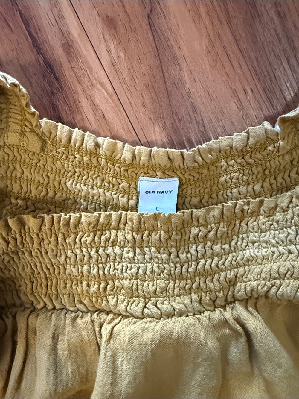Old Navy Mustard Tiered Midi Sundress - Picture 4 of 4